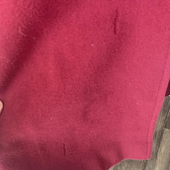 Vintage Cranberry Wool Long Pendleton Coat - Picture 4 of 4
